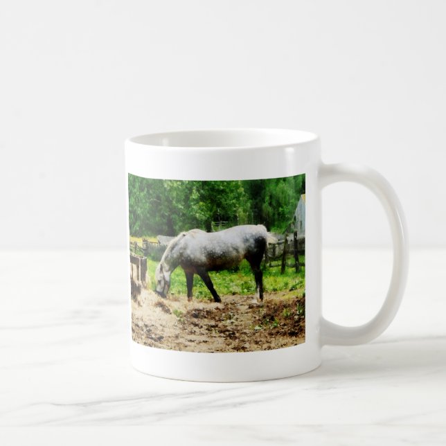 Appaloosa Eating Hay Tasse (Rechts)