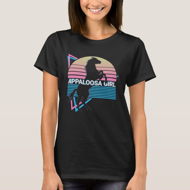 Appaloosa Girl Retro T-Shirt (Vorderseite)