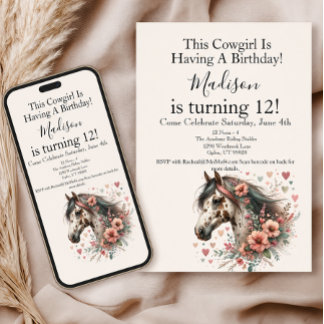 Appaloosa Horse Birthday Einladung
