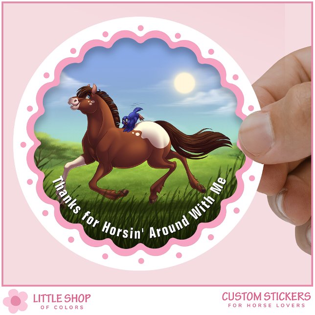 Appaloosa Horse Birthday Party Favor Thank You Runder Aufkleber (Von Creator hochgeladen)