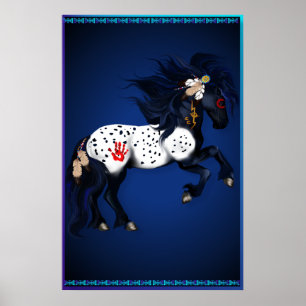 Appaloosa-Kriegs-Pony-großes Plakat