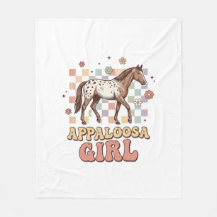 Appaloosa-Mädchen Vintage-Pferd Western-T-Shirt-De Fleecedecke