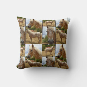 Appaloosa Pferd, Foto Collage Throw Kissen. Kissen
