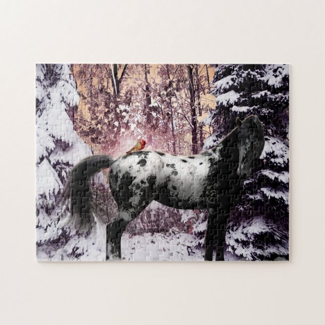 Appaloosa Pferd & Kardinal Puzzle (Horizontal)