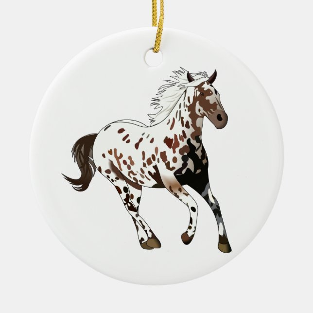 Appaloosa Pferd Keramik Ornament (Vorne)