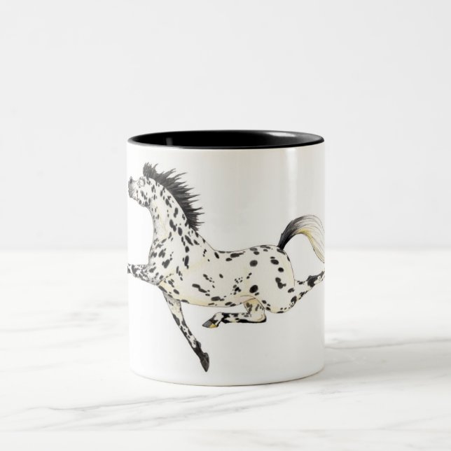 Appaloosa-Pferdebecher Zweifarbige Tasse (Mittel)