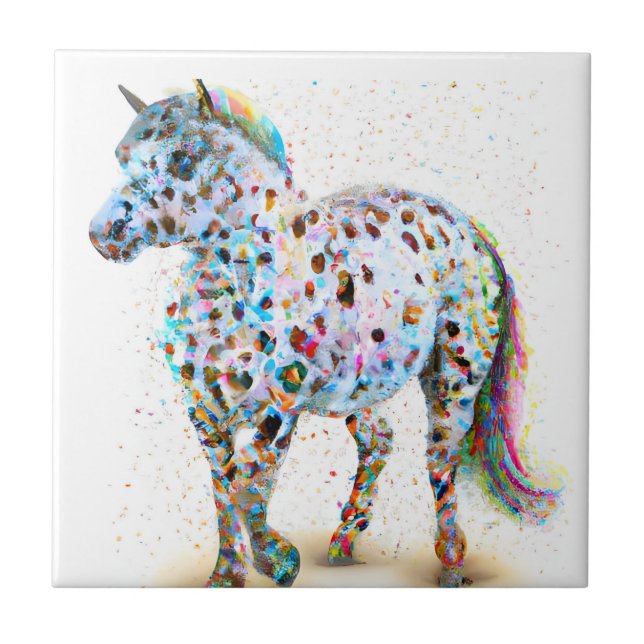 Appaloosa Pony Keramik Tile Fliese (Vorderseite)