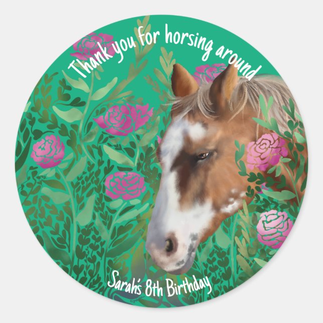 Appaloosa Rose Runder Aufkleber (Vorderseite)
