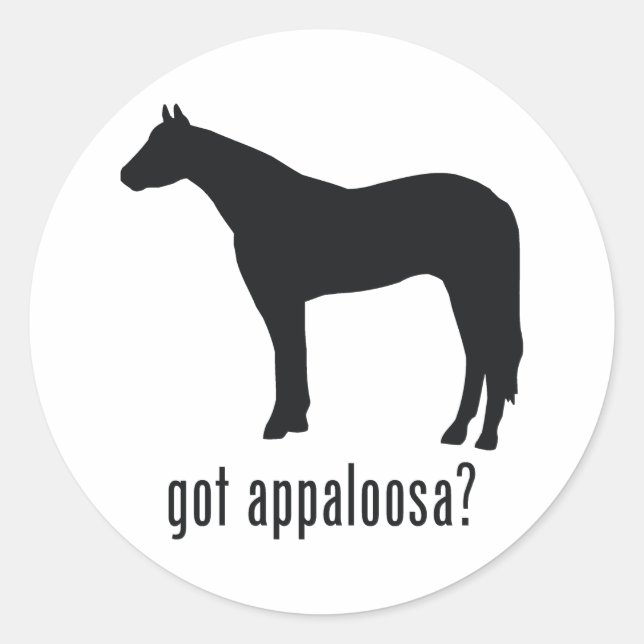 Appaloosa Runder Aufkleber (Vorderseite)