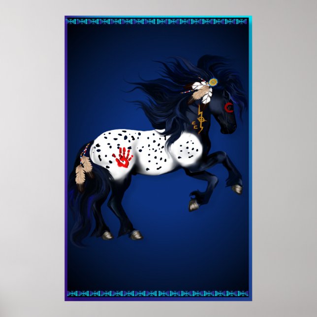 Appaloosa War Pony großen Poster (Vorne)