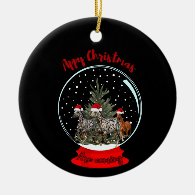 Appaloosa Weihnachten Keramik Ornament (Vorne)