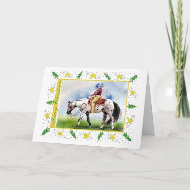 Appaloosa Western Vergnügen Blank Weihnachtskarte Feiertagskarte (Vorderseite)