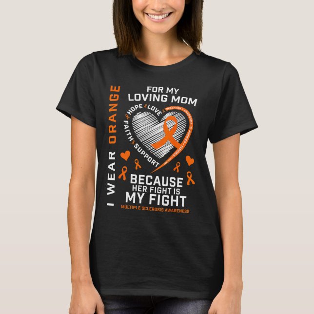 Apparel Mother Mom Multiple Sclerosis Awareness T-Shirt (Vorderseite)