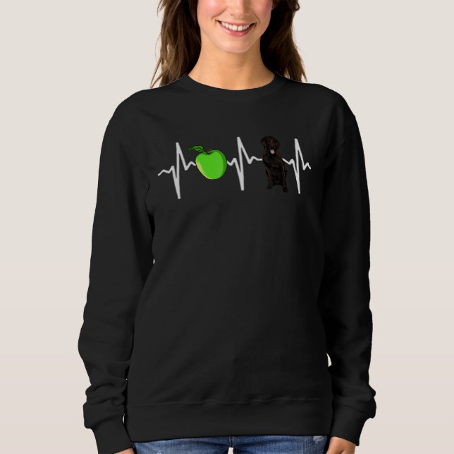 Appellettflatter Retriever Heartbeat Dog Sweatshirt (Vorderseite)