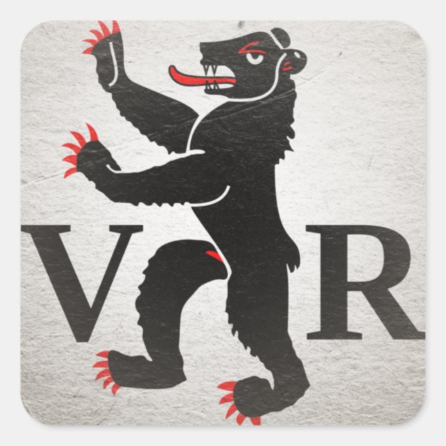 Appenzell Ausserrhoden Quadratischer Aufkleber (Vorderseite)