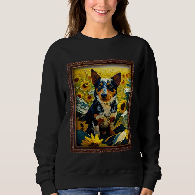 Appenzeller Malerei Sonnenblume Blumen Mutter Frau Sweatshirt (Vorderseite)