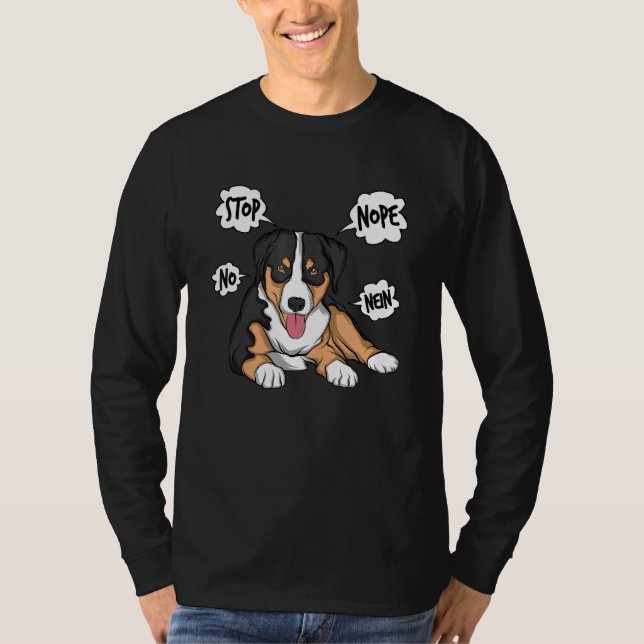 Appenzeller Mountain Dog Nope T-Shirt (Vorderseite)