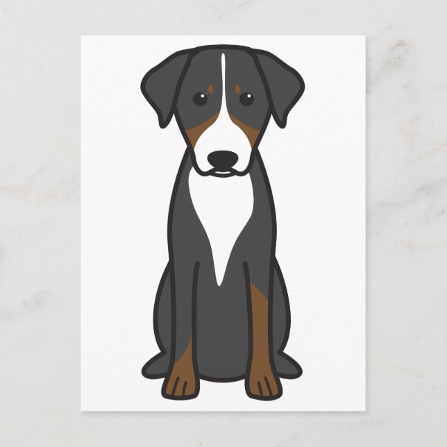 Appenzeller Sennenhund Postkarte (Vorderseite)