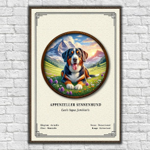 Appenzeller Sennenhund Zoologie-Serie Poster