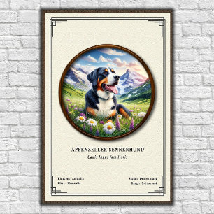 Appenzeller Sennenhund Zoologie-Serie Poster