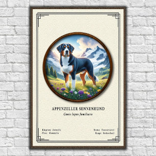 Appenzeller Sennenhund Zoologie-Serie Poster