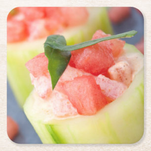 Appetizer Rechteckiger Pappuntersetzer