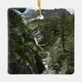 Appistoki Falls and Peak at Glacier National Park Keramikornament