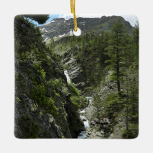 Appistoki Falls and Peak at Glacier National Park Keramikornament