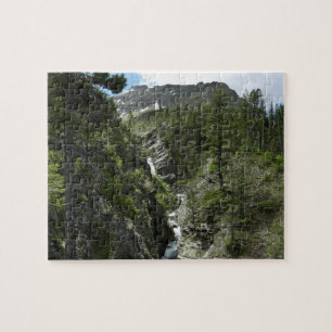 Appistoki Falls und Peak im Glacier National Park Puzzle