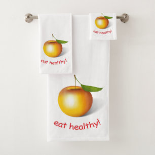 Apple 3-d badhandtuch set