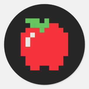 Apple 80er Videospiel Halloween Gruppenkostüm Runder Aufkleber
