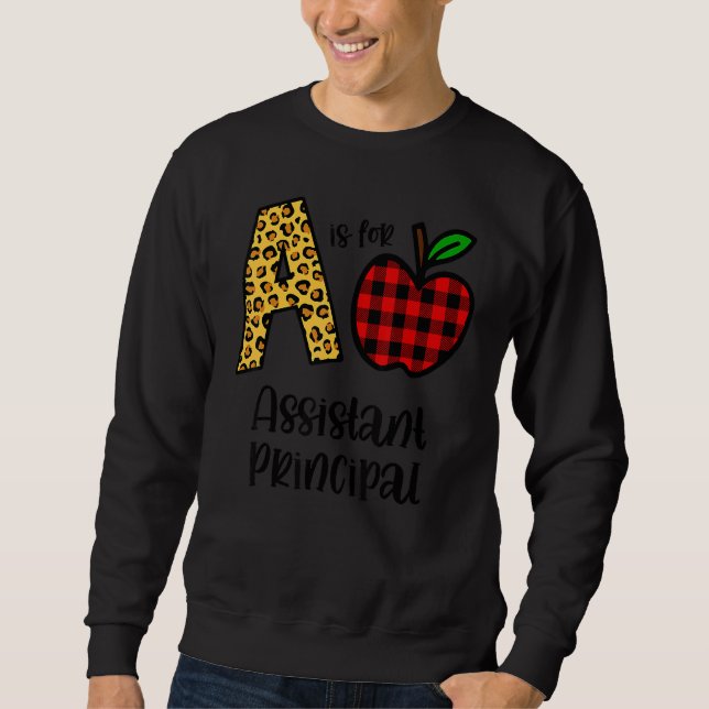 Apple A Is For Assistant Principal Back To School Sweatshirt (Vorderseite)