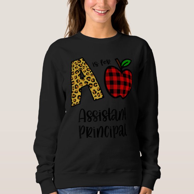 Apple A Is For Assistant Principal Back To School Sweatshirt (Vorderseite)