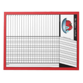 Apple A+ Red Teachers' Node Sheets Notepad Notizblock