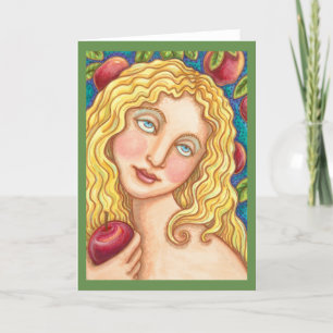 APPLE AND EVE FOLART GREETING CARD Blank Karte