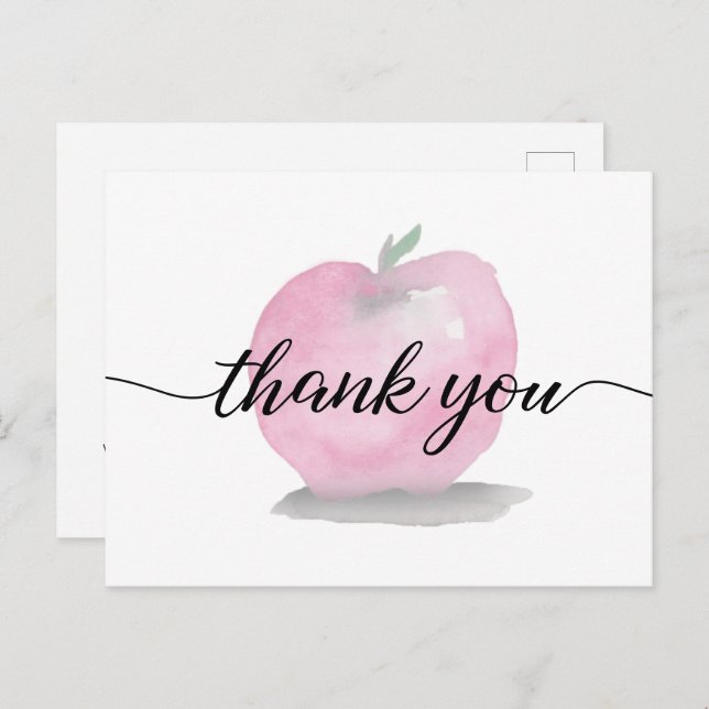 Apple Apple-Wertschätzung von Lehrer Custom Postkarte (Vorne/Hinten)