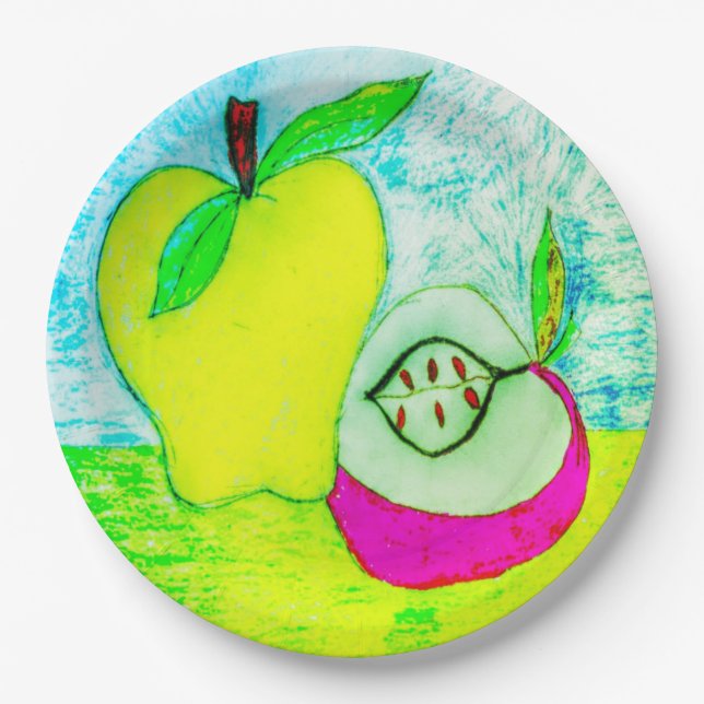 Apple Art Paper Plate Pappteller (Vorderseite)