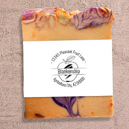 Apple Artwork Round Address Individuelle Name Gummistempel