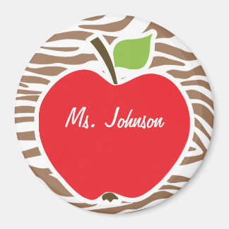 Apple auf Chamoisee Zebra Animal Print Magnet
