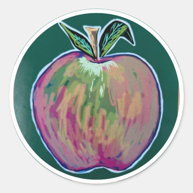 Apple-Aufkleber 8 Runder Aufkleber (Vorderseite)