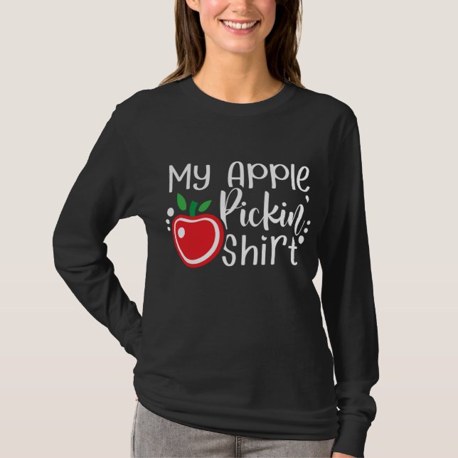 Apple-Auswahl Design Apple Picker Fall Fruit Lover T-Shirt (Vorderseite)