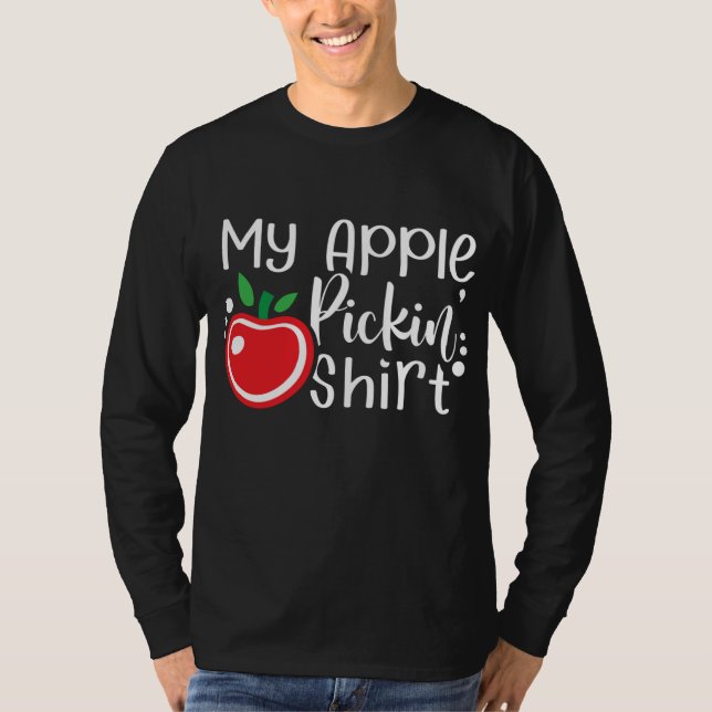 Apple-Auswahl Design Apple Picker Fall Fruit Lover T-Shirt (Vorderseite)
