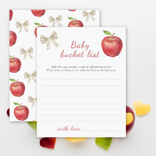 Apple Baby Dusche - Baby Eimer List Spiel