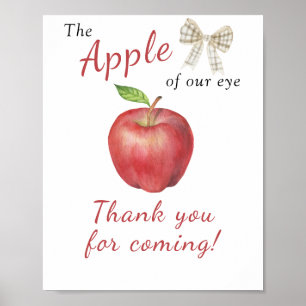 Apple Baby Dusche - Danke, dass du gekommen bist Poster