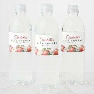 Apple Baby Dusche Wasserflaschenetikett