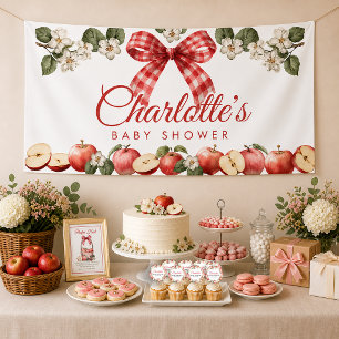 Apple Baby Shower Banner mit Gingham Bow