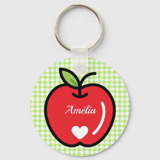 Apple Baby Shower Keychain – Sweet Little KeepsakE Schlüsselanhänger (Vorderseite)