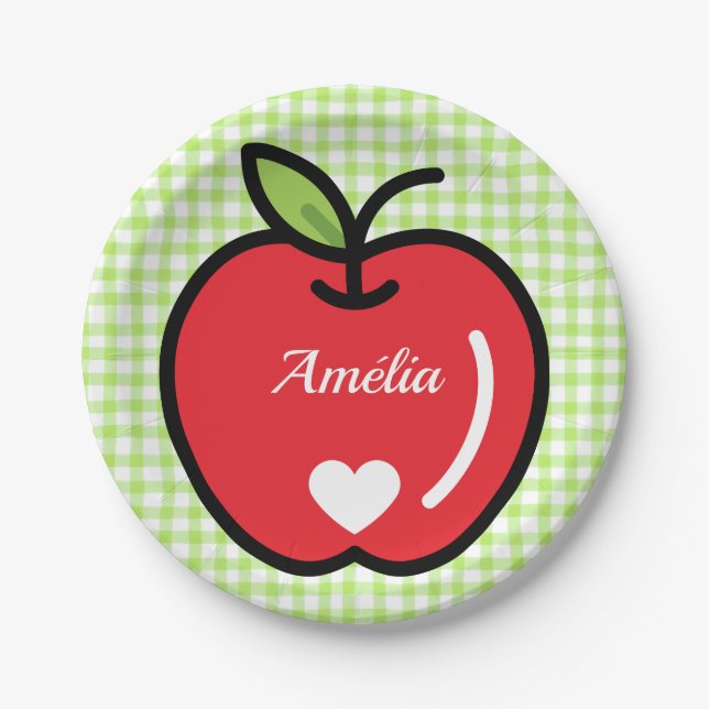 Apple Baby Shower Plates  Pappteller (Vorderseite)