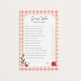 Apple Baby Shower Rate-wer-ist-es Spielkarte