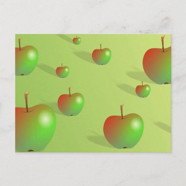 Apple Background Postkarte (Vorderseite)